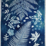 Forest Original Cyanotype on Fabric